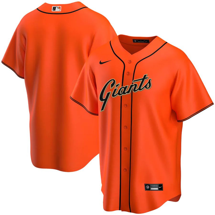 Mens San Francisco Giants Nike Orange Alternate Replica Team MLB Jerseys